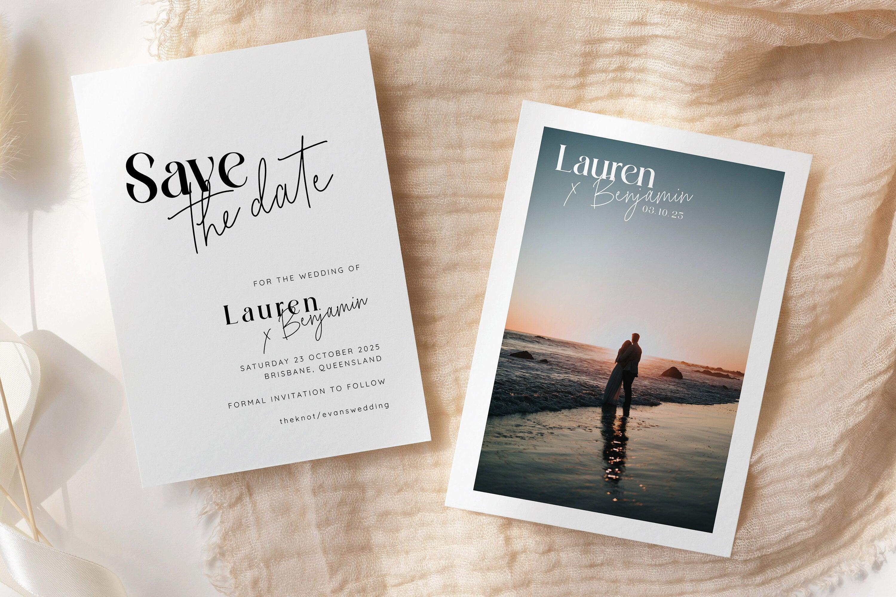 MIRAGE Minimal Save the Date Template - The Sundae Creative