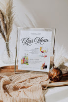 SOFIA Wedding Bar Drinks Sign Template - The Sundae Creative