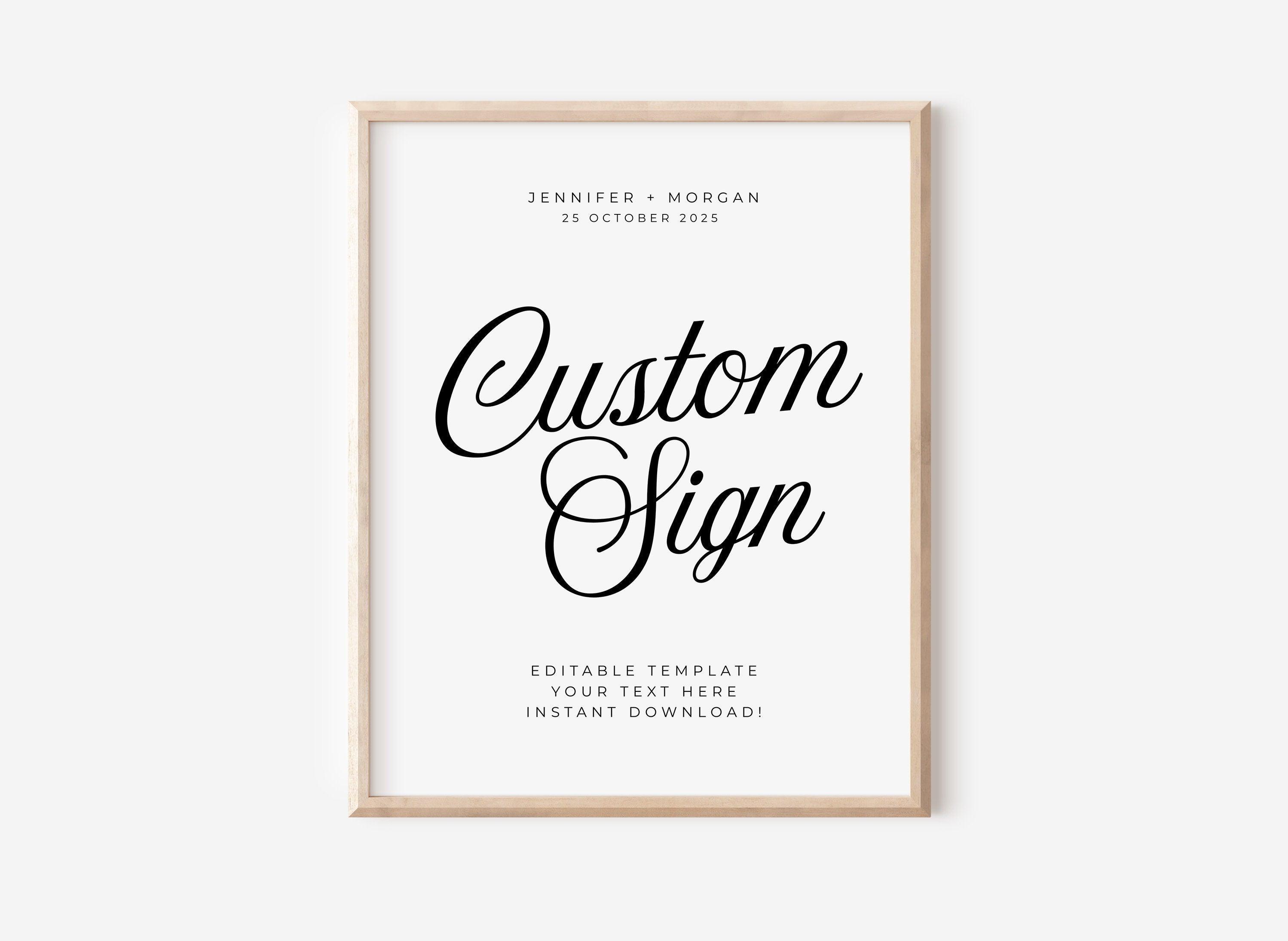 SOFIA Wedding Custom Sign Template - The Sundae Creative