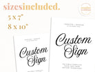 SOFIA Wedding Custom Sign Template - The Sundae Creative