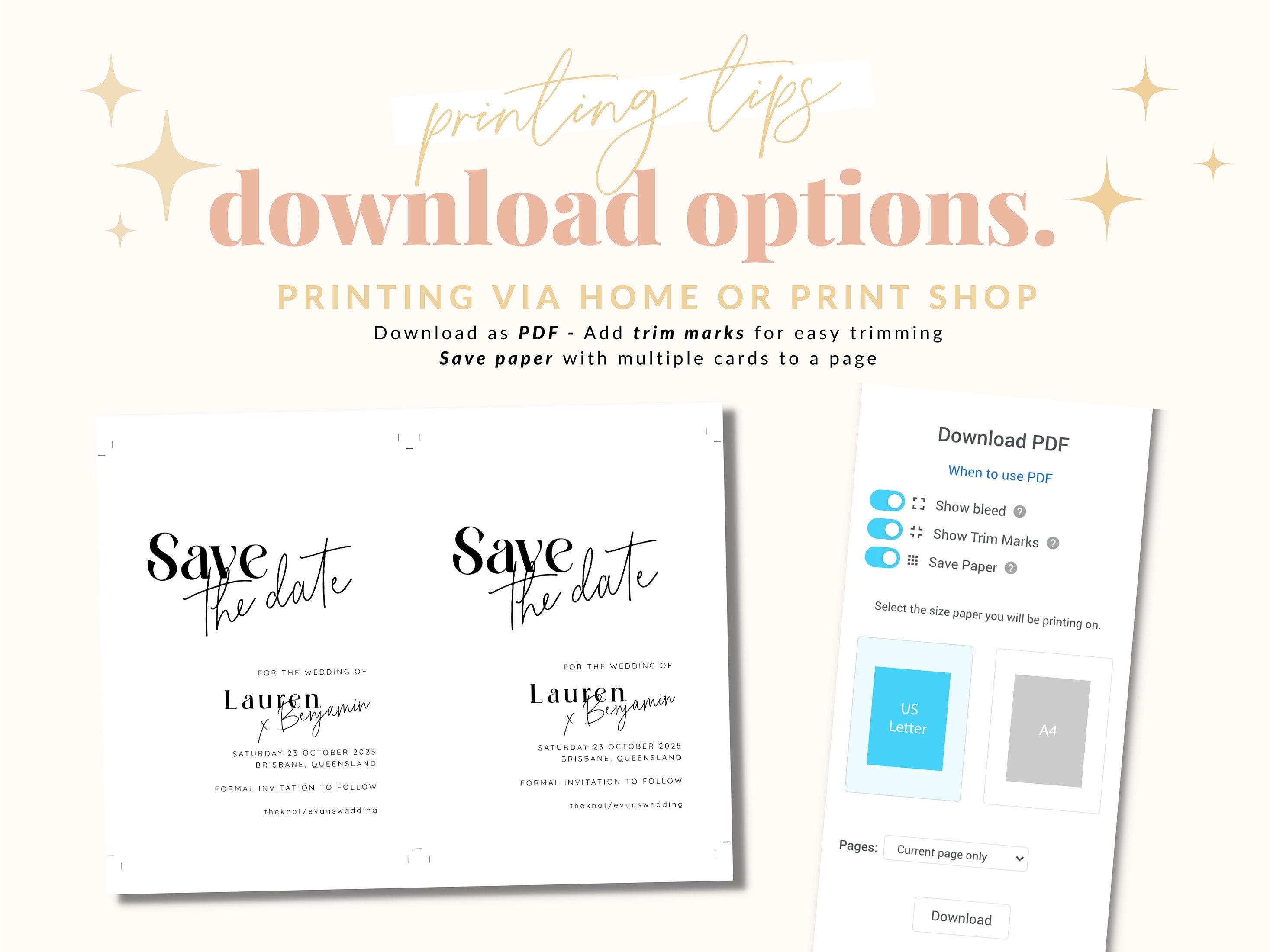 MIRAGE Minimal Save the Date Template - The Sundae Creative