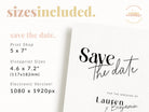 MIRAGE Minimal Save the Date Template - The Sundae Creative