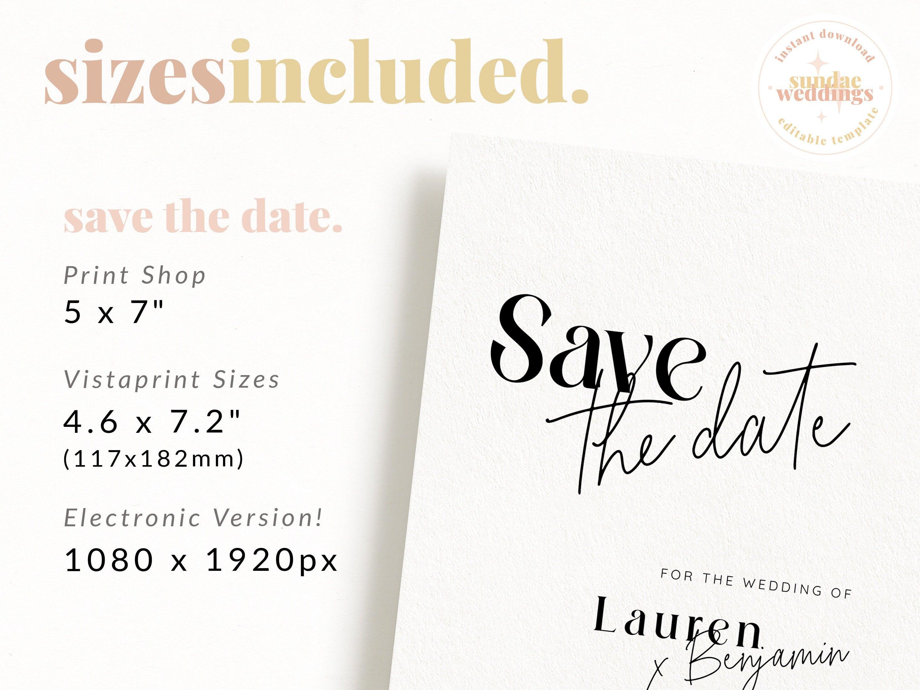 MIRAGE Minimal Save the Date Template - The Sundae Creative