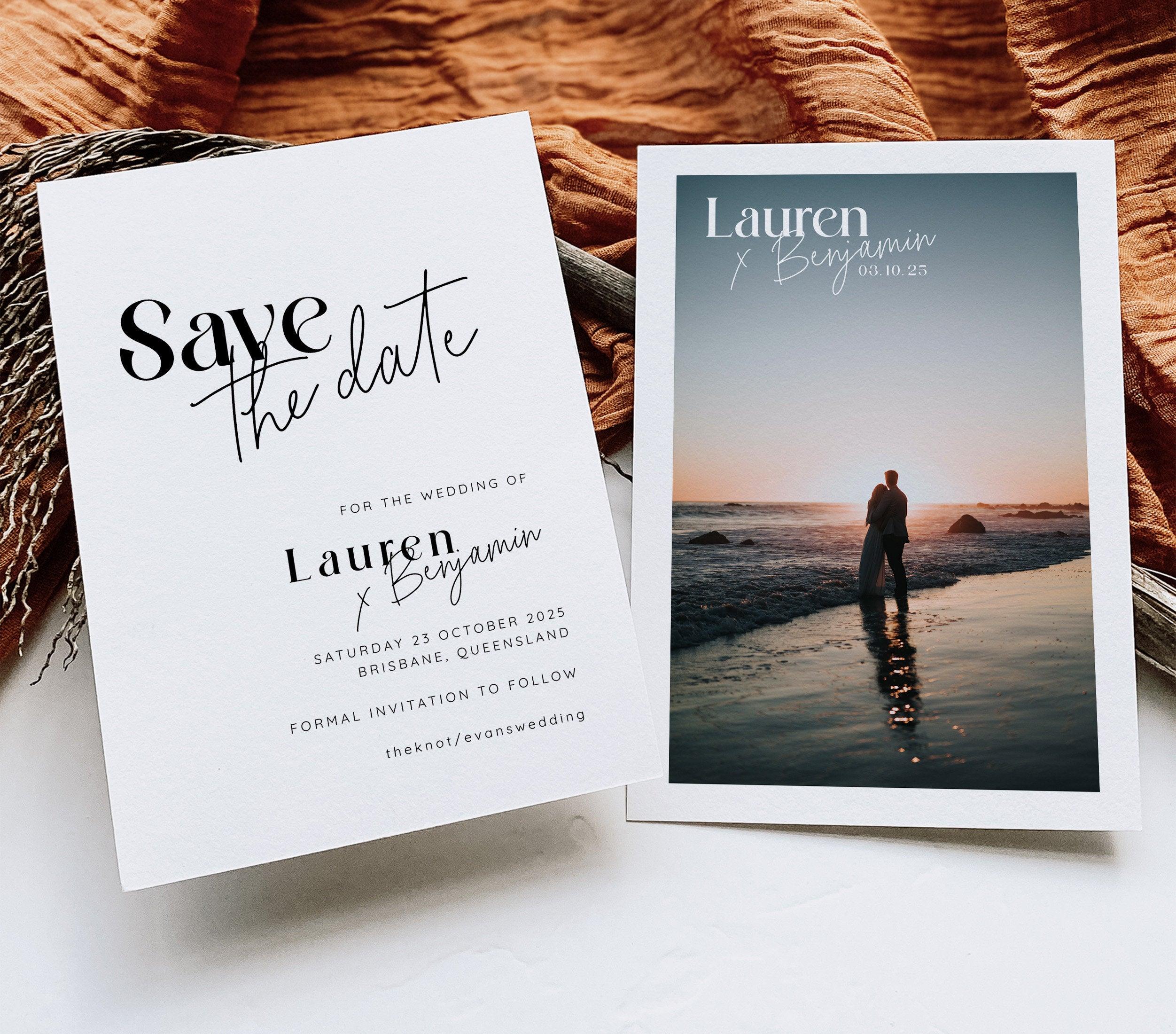 MIRAGE Minimal Save the Date Template - The Sundae Creative