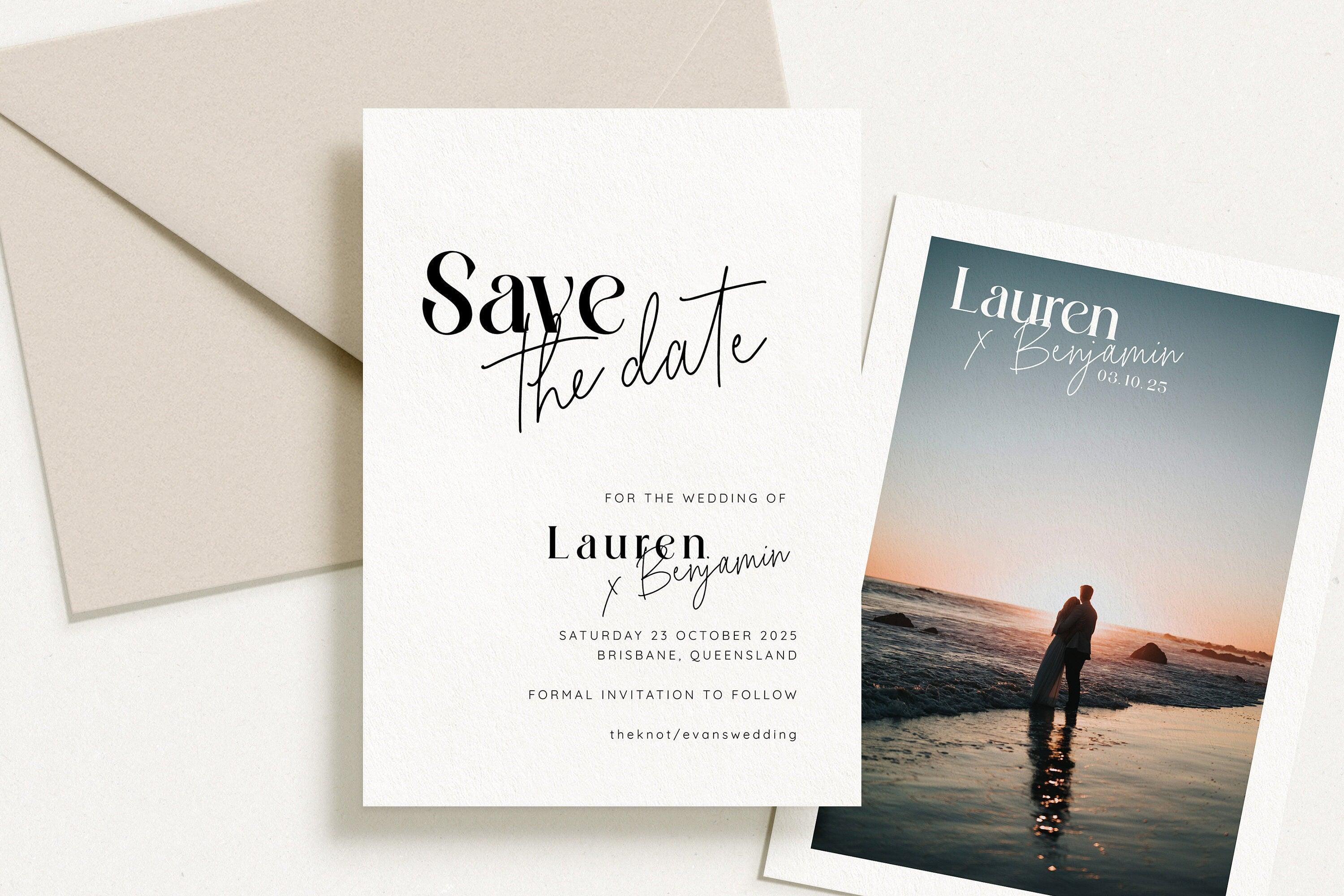 MIRAGE Minimal Save the Date Template - The Sundae Creative