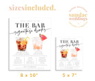 Bribie Wedding Bar Drinks Menu .Wedding Drinks Menu .The Sundae Creative