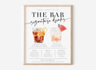 Bribie Wedding Bar Drinks Menu .Wedding Drinks Menu .The Sundae Creative