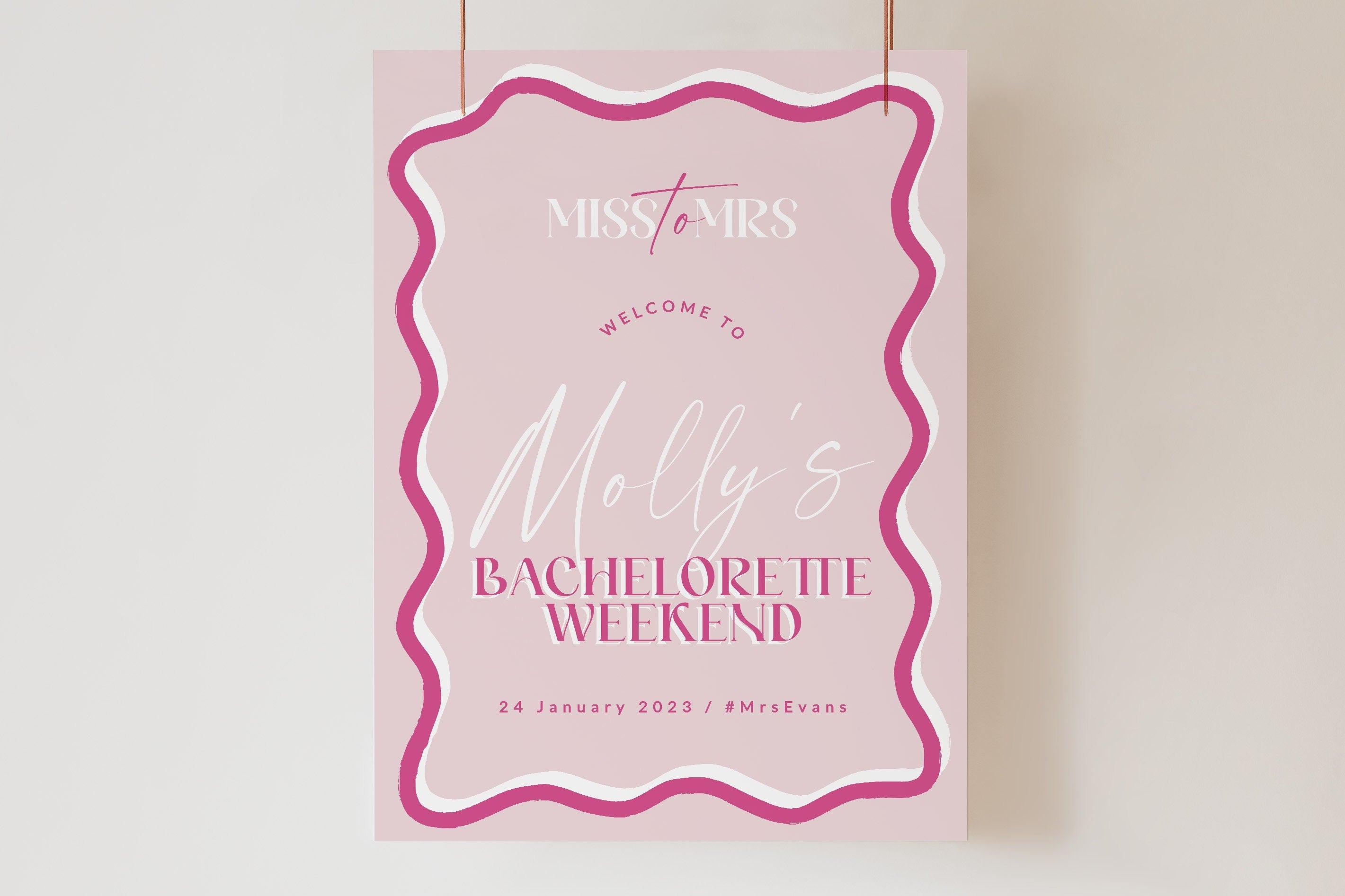 SONNY Bachelorette Welcome Sign Template - The Sundae Creative