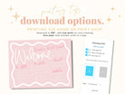 ELENI Pink Wave Dinner Placemat Template - The Sundae Creative