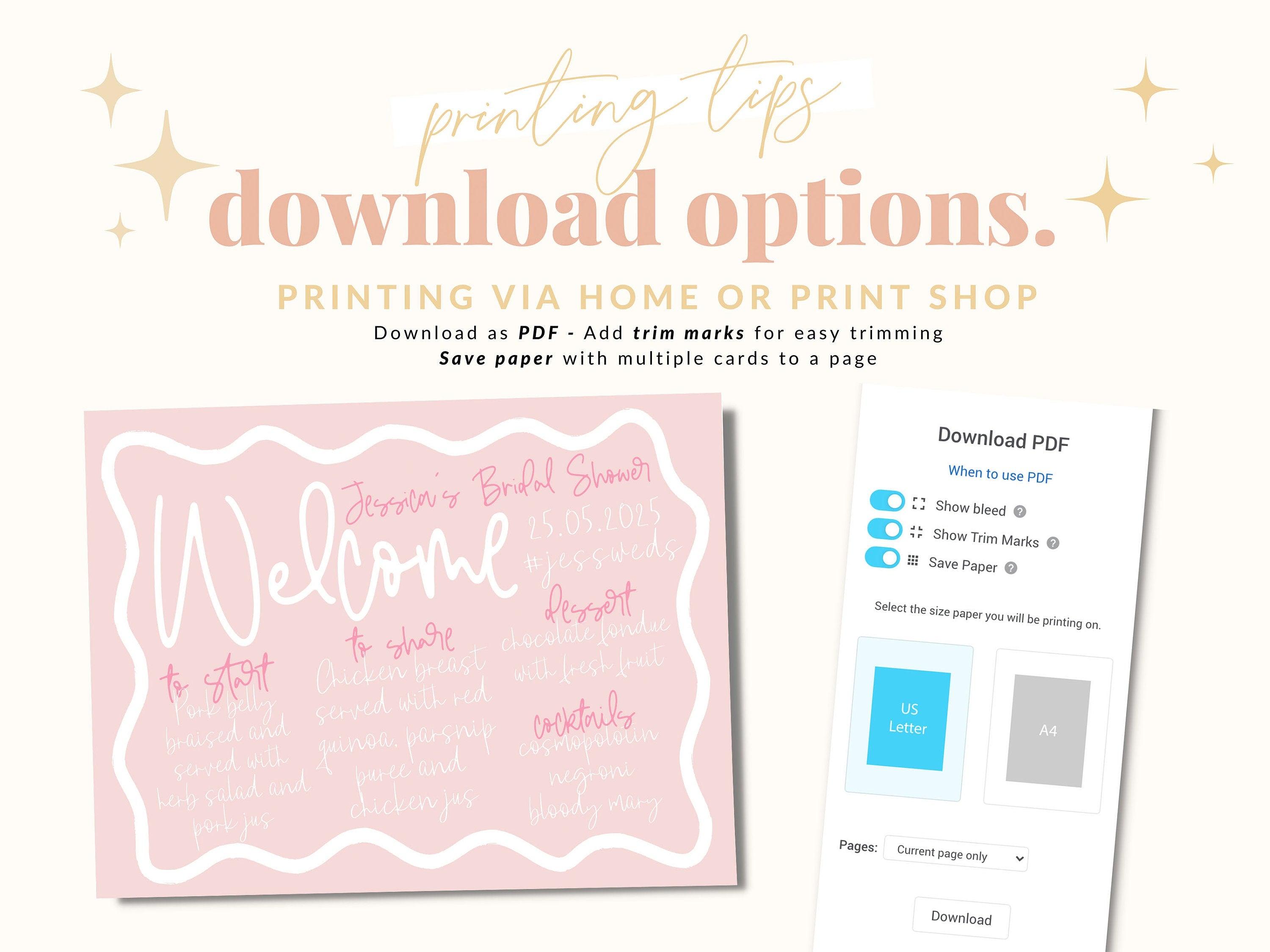 ELENI Pink Wave Dinner Placemat Template - The Sundae Creative