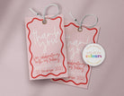 Pink Red Wavy Thank You Tag Template - Eleni - The Sundae Creative