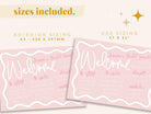 ELENI Pink Wave Dinner Placemat Template - The Sundae Creative