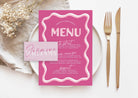 Hot Pink Editable Menu Placecard Bundle - Sonny - The Sundae Creative