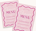 SONNY Pink Guest Name Menu - The Sundae Creative