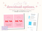 Pink Red Hens Invitation Template - Lana - The Sundae Creative