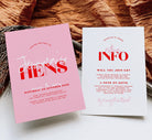 Pink Red Hens Invitation Template - Lana - The Sundae Creative