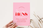 Pink Red Hens Invitation Template - Lana - The Sundae Creative