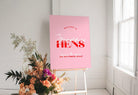 Pink Red Hens Welcome Sign Template - Lana - The Sundae Creative