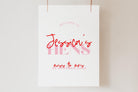 Pink Red Hens Welcome Sign Template - The Sundae Creative