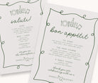 POET Editable Wedding Menu Template | Wave Italian Style Menu | Wedding Menu Template | Menu Cards | Let's Eat Menu | Instant Download