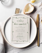 POET Editable Wedding Menu Template | Wave Italian Style Menu | Wedding Menu Template | Menu Cards | Let's Eat Menu | Instant Download