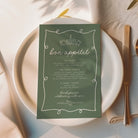 POET Green Wedding Menu Template | Wave Italian Style Menu | Wedding Menu Template | Menu Cards | Let's Eat Menu | Instant Download