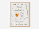 POET Signature Drinks Sign Template | Wave Cocktail Sign | Watercolour Wedding Bar Menu Sign | His and Hers Bar Sign | Instant Download