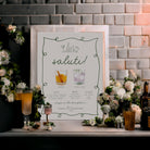 POET Signature Drinks Sign Template | Wave Cocktail Sign | Watercolour Wedding Bar Menu Sign | His and Hers Bar Sign | Instant Download