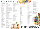 DAZZLE Bar Menu Template, Modern Editable Drink Menu Template, Minimalist Printable Bar Menu, Templett Instant Download