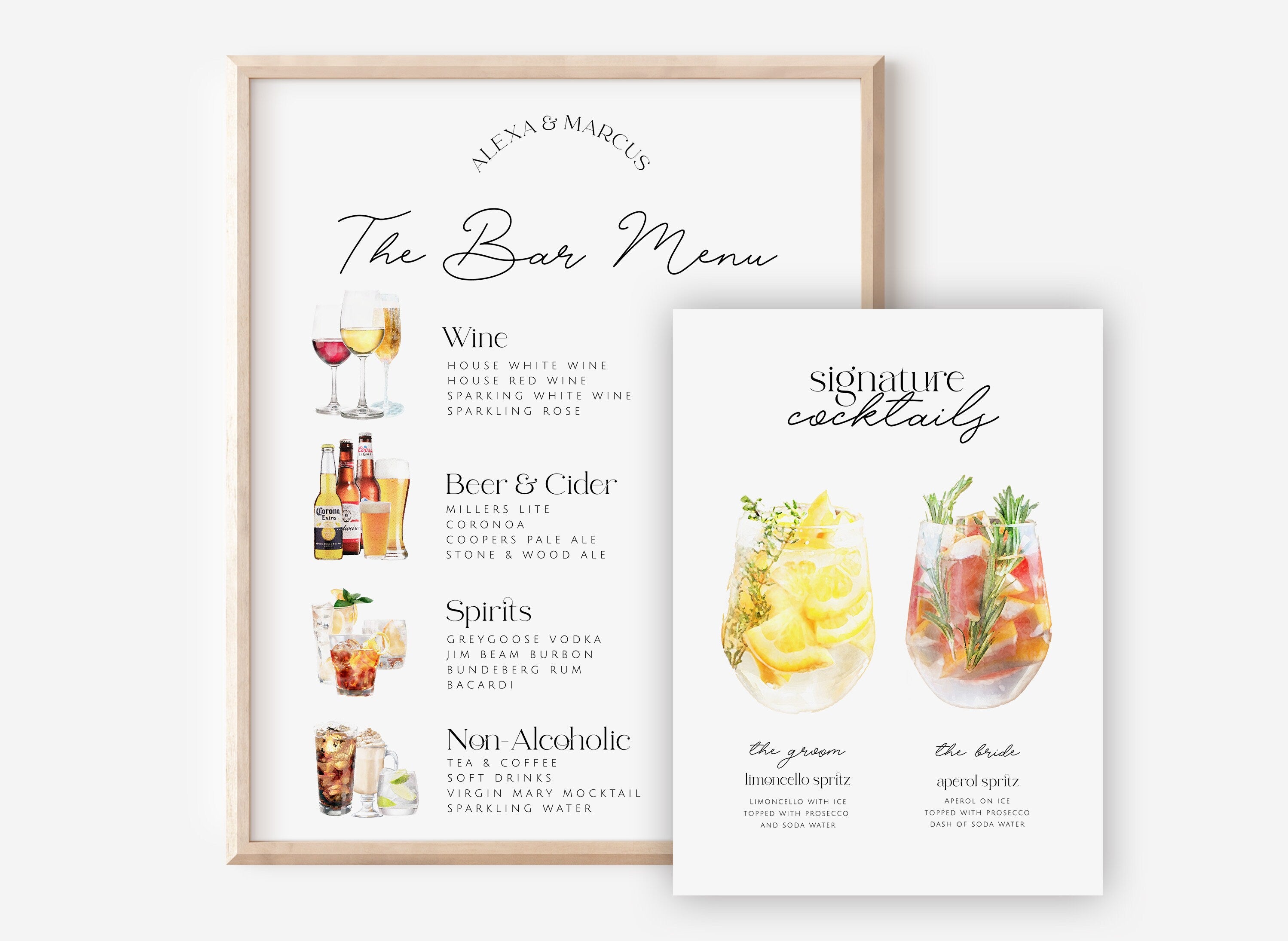 DAZZLE Stacked Bar Menu Template, Modern Editable Drink Menu Template, Minimalist Printable Bar Menu, Templett Instant Download