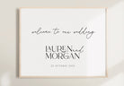 MIRRA Modern Minimalist Wedding Welcome Sign, Welcome Wedding Sign, Script Wedding Welcome Sign, Modern Wedding Signs