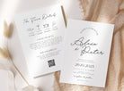 DAZZLE Wedding Invitation with QR Code, Minimal Wedding Invite Suite, Modern Invite, Simple Editable Invite Template, Editable Templett