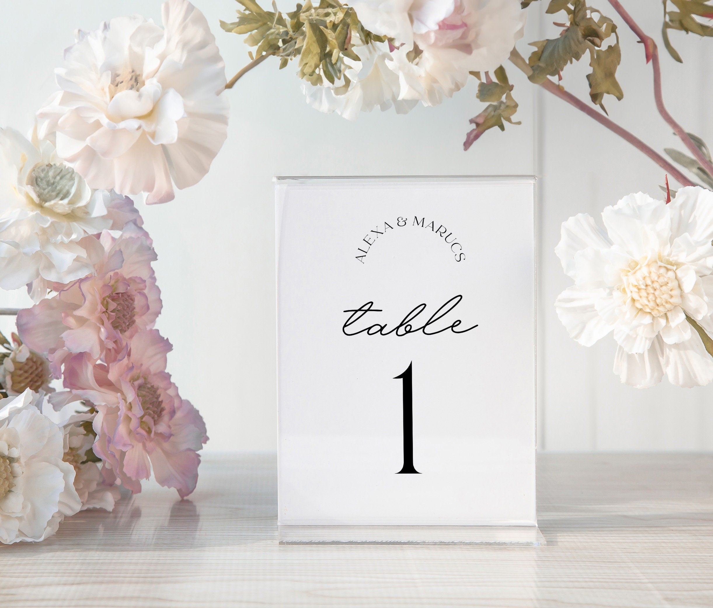 DAZZLE Wedding Table Numbers Template, Printable Table Numbers, Table Signs, Editable Modern Wedding, Instant Download Templett