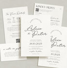 DAZZLE Wedding Invitation with QR Code, Minimal Wedding Invite Suite, Modern Invite, Simple Editable Invite Template, Editable Templett