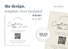 DAZZLE Minimalist Capture the Love QR Code Sign Template, Wedding Photo Signs, Share the Love, Wedding QR Code Signs, Editable Templett