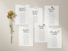 DAZZLE Modern Seating Chart Cards, Table Seating Chart Printable, Wedding Seating Card Sign, Instant Download Editable Templett
