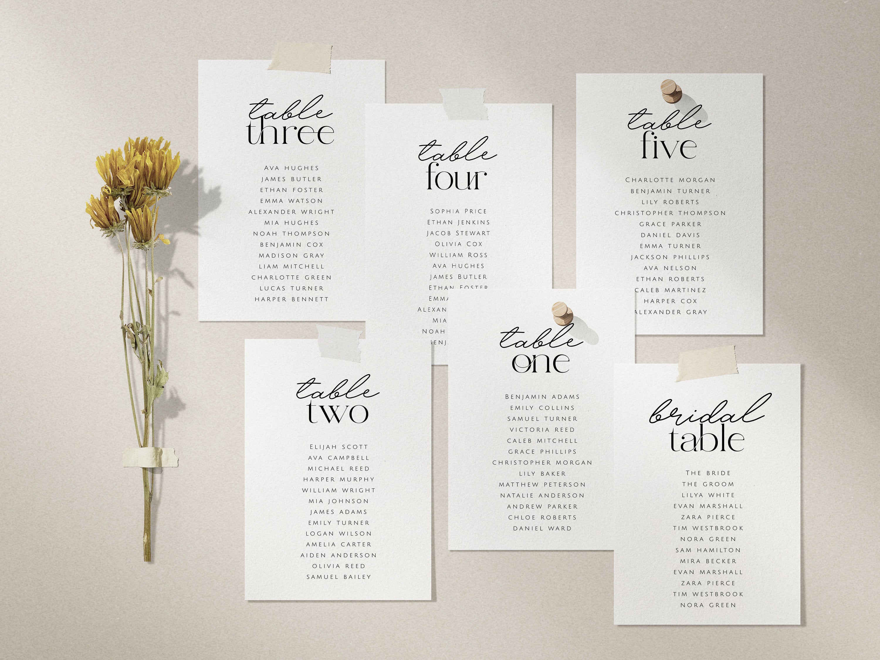 DAZZLE Modern Seating Chart Cards, Table Seating Chart Printable, Wedding Seating Card Sign, Instant Download Editable Templett