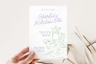 MACIE Fun Hand Drawn Kitchen Tea Shower Invitation Template, Bridal Shower Invite, Drawing Illustration, Editable Templett Download