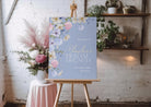 BIANCA Blue Floral Bridal Shower Welcome Sign Template, Bridal Shower Sign, Printable welcome template, Instant Download Editable Templett