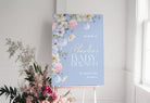 BIANCA Blue Floral Baby Shower Welcome Sign Template, Baby Shower Sign, Printable welcome template, Instant Download Editable Templett