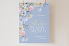 BIANCA Blue Floral Baby Shower Welcome Sign Template, Baby Shower Sign, Printable welcome template, Instant Download Editable Templett