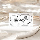 AYLA Script Meal Wedding Placecard Template Download, Hand Drawn Escort Cards Template, Editable Template Instant Download Templett