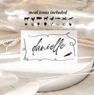 AYLA Script Meal Wedding Placecard Template Download, Hand Drawn Escort Cards Template, Editable Template Instant Download Templett