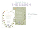 BETTY Floral Bridal Shower Invitation Template, Editable Printable Bridal Shower Invitation Card, Wildflower, Templett Instant Download
