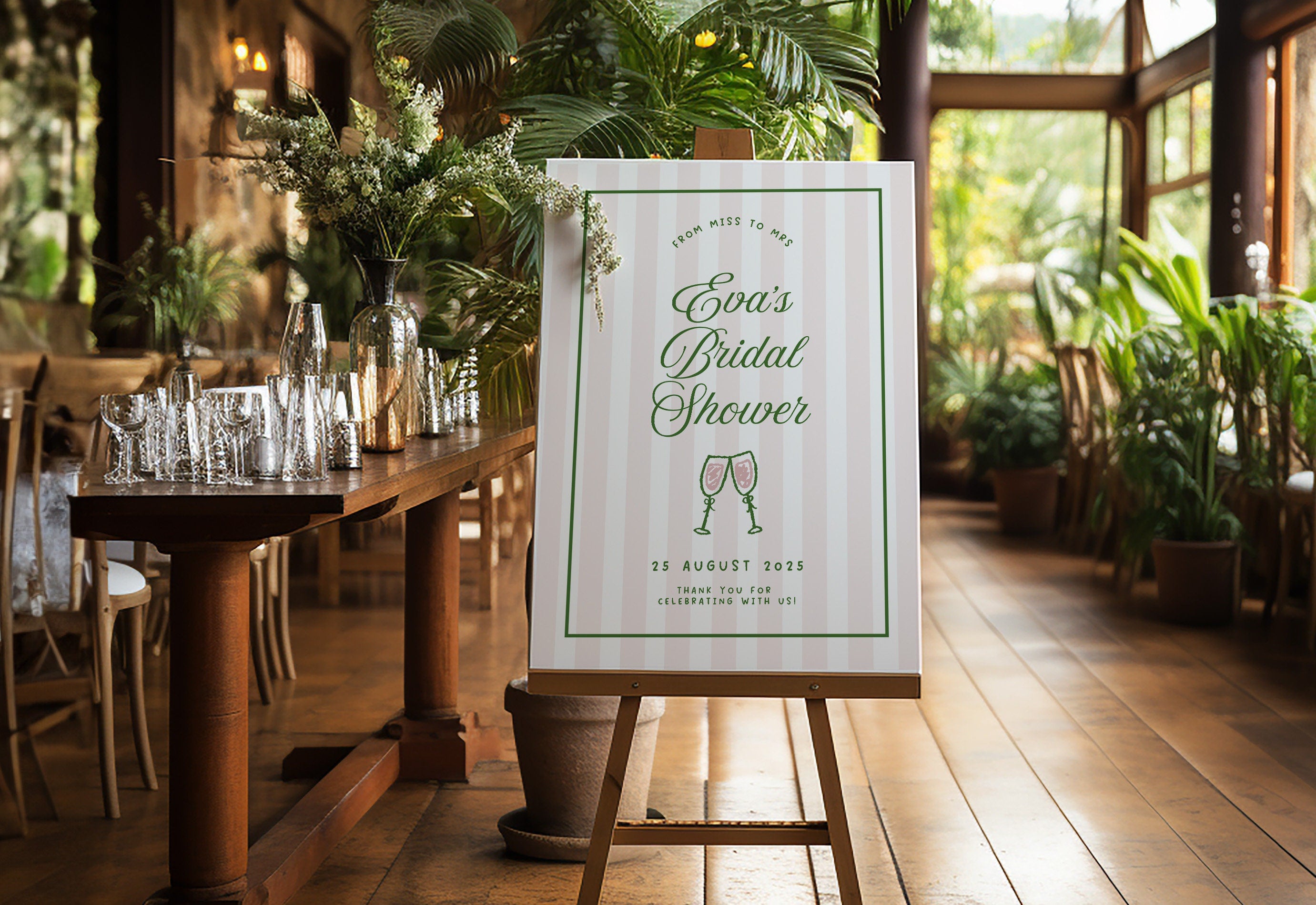 ROMY Printable Bridal Shower Welcome Sign Template, Hamptons Coastal Welcome, Hens Shower, Summer Sign Decor, Instant Download Templett