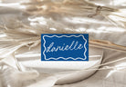 ELENI Blue Wave Wedding Placecard Template, Santorini Italy Instant Download Editable Guest Name Template, Wriggly Bridal Shower, Templett