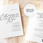 NELLA Modern Wedding Invitation QR Code, Minimal Wedding Invite, Modern Invite, Invite Template, Templett Instant Download