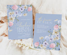 BIANCA Blue Florals Bridal Brunch Invitation Template, Bridal Shower, Printable Invitation template, Instant Download Editable Templett