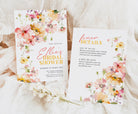 DAPHNE Bright Floral Bridal Shower Invitation Template, Colourful Bridal Shower, Printable template, Instant Download Editable Templett