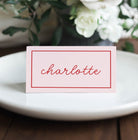 MINNIE Pink Bridal Shower Placecard Template Download, Stripes Modern Guest Name Shower Invite, Editable Template Instant Download Templett